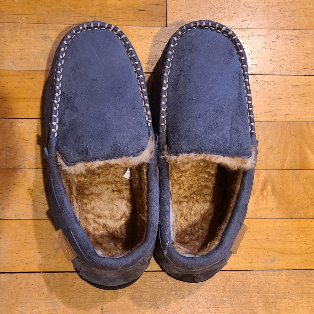 Zigzagger Men's Cozy Blue Slippers
